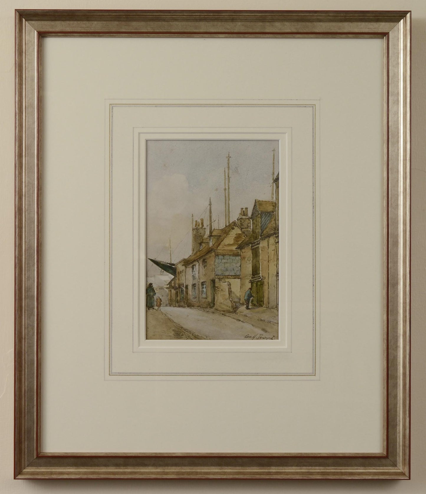 Beach Street, Gosport - colour print by George Henry Downing