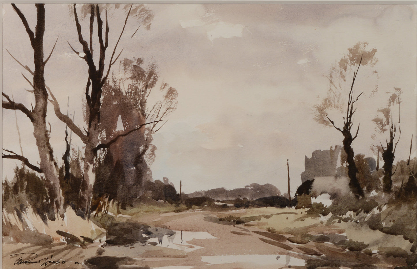 After Rain - Watercolour by Edward Wesson