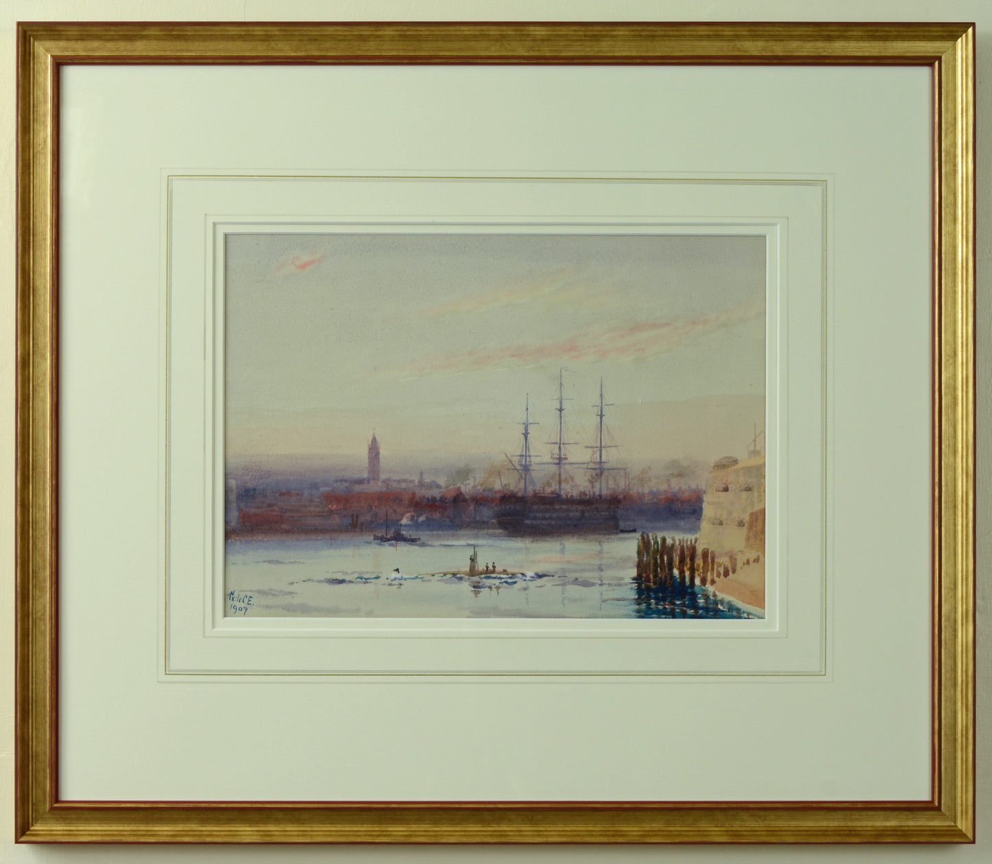 Gosport from Portsmouth Harbour by Admiral Sir George Le Clerc Egerton