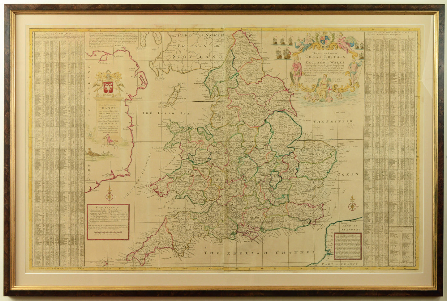 Antique Map of England and Wales by Herman Moll, c.1710