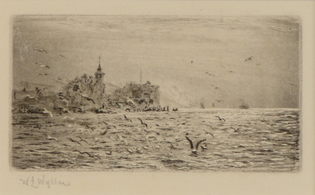 Tower House and The Round Tower - Signed Etching by W.L. Wyllie
