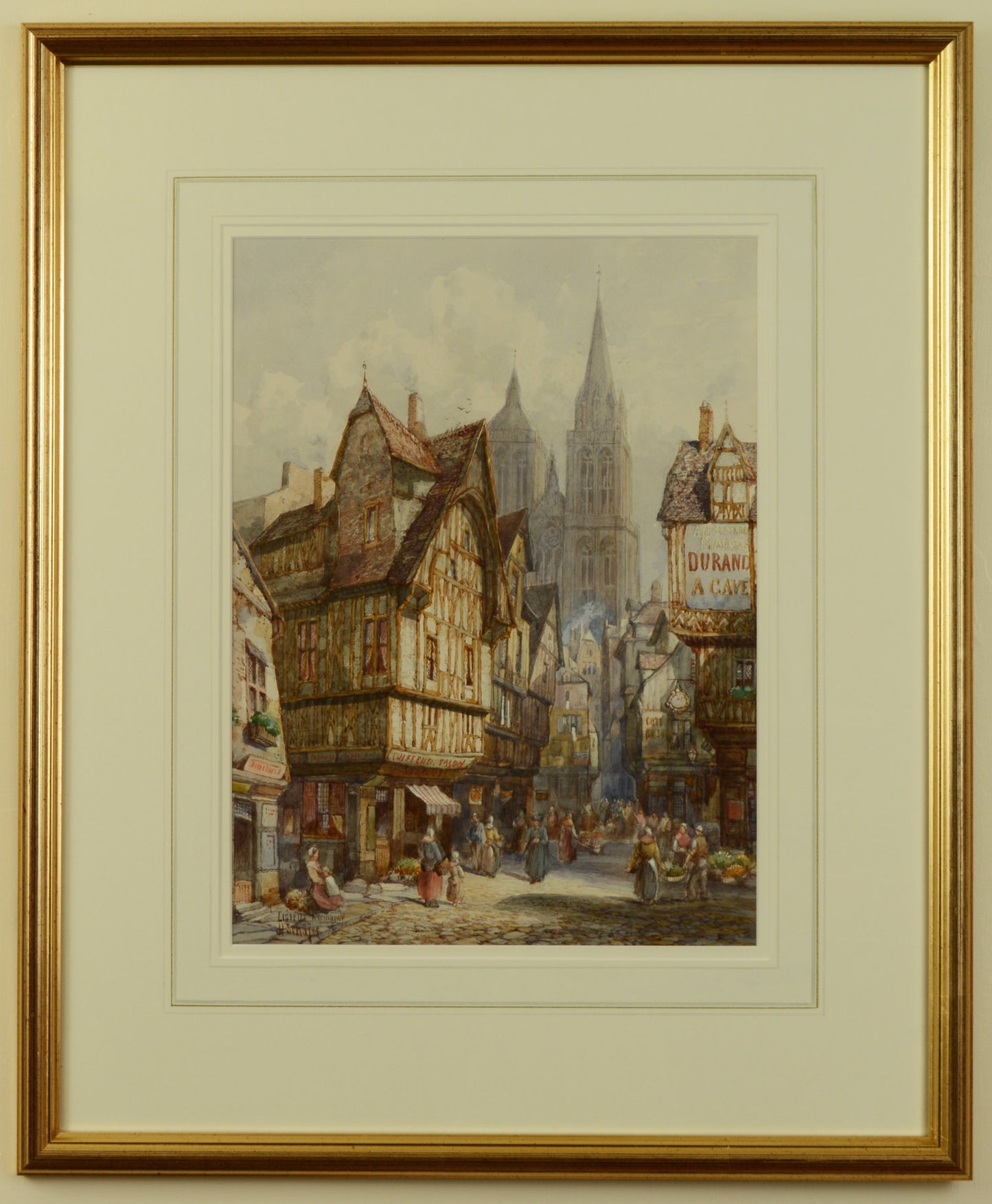 Lisieux, Normandy - watercolour by Henry Schafer