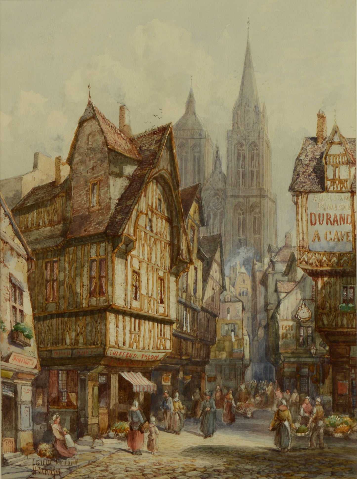 Lisieux, Normandy - watercolour by Henry Schafer
