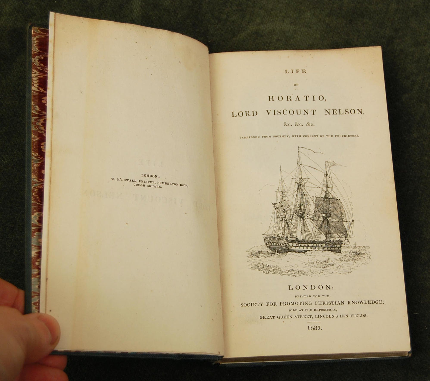 Antiquarian Book - Life of Horatio, Lord Viscount Nelson, 1837