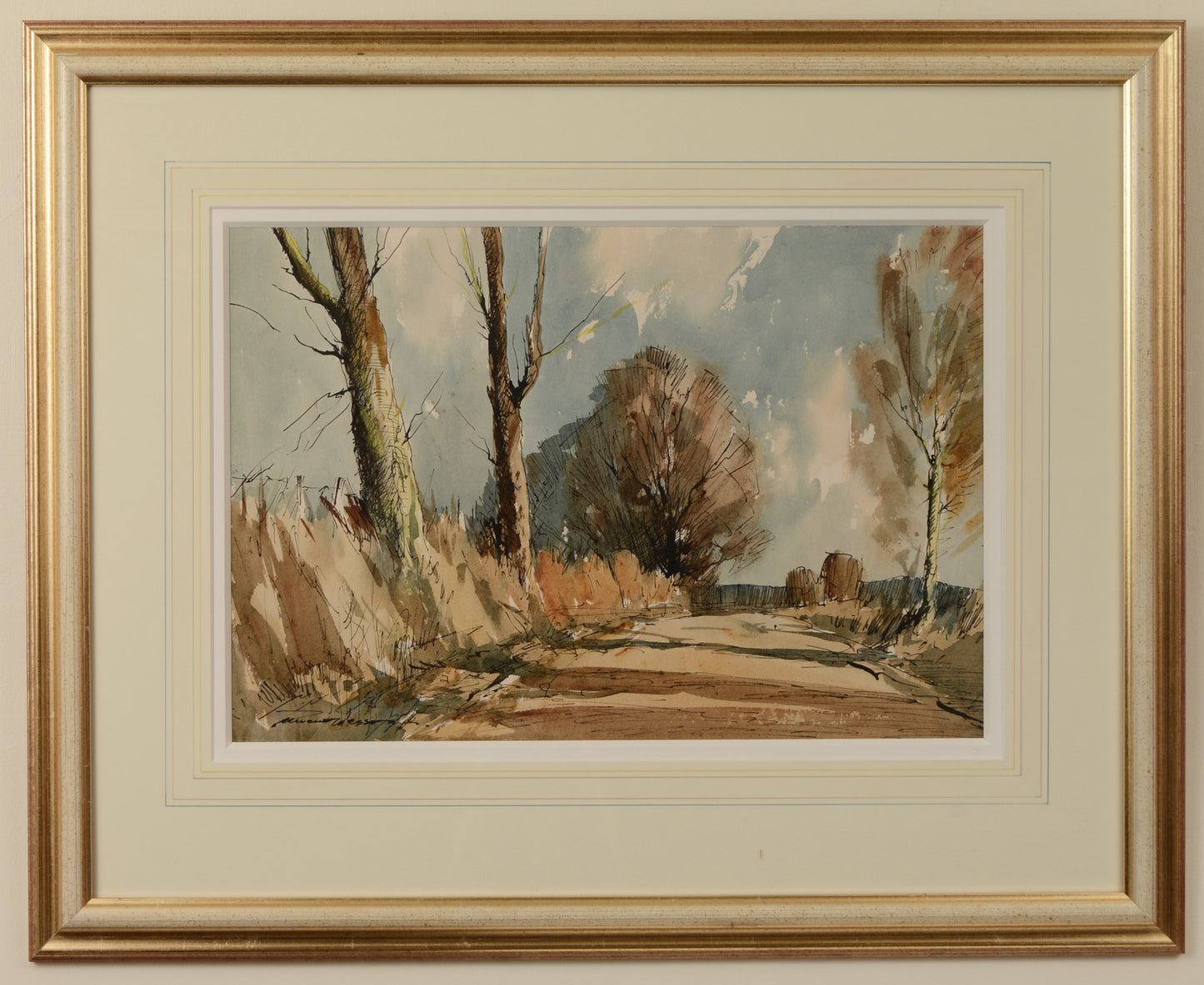 Late Autumn - Watercolour by Edward Wesson