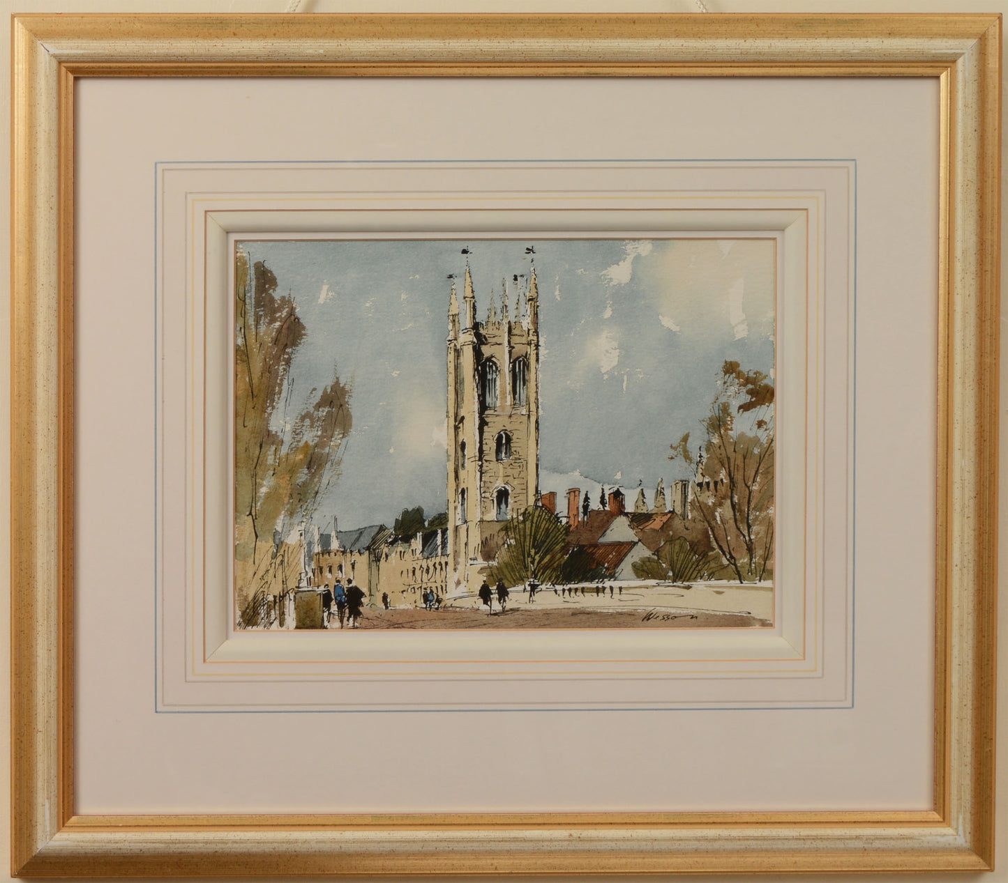 Magdalen College, Oxford - Watercolour by Edward Wesson