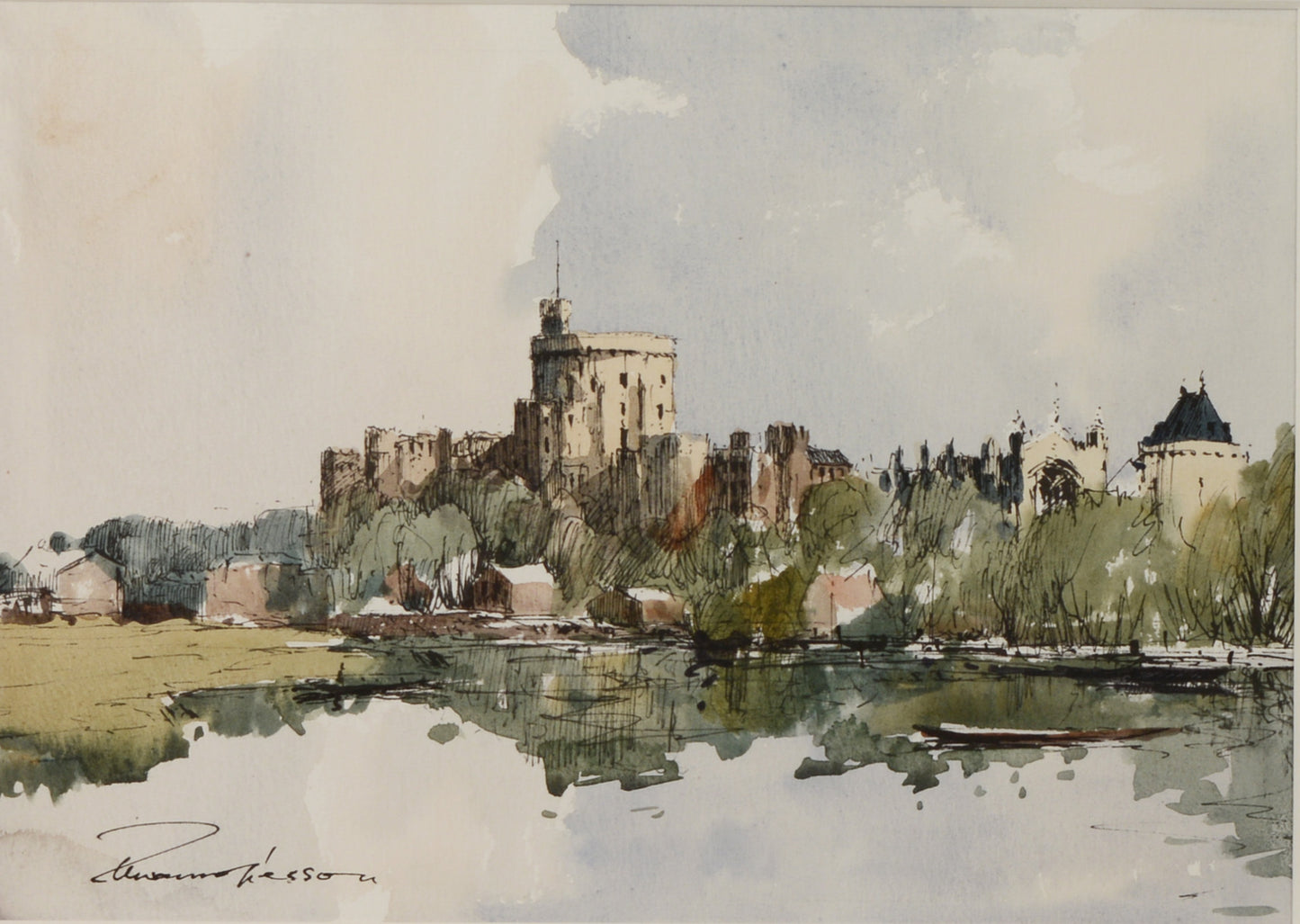 Windsor Castle - Watercolor by Edward Wesson