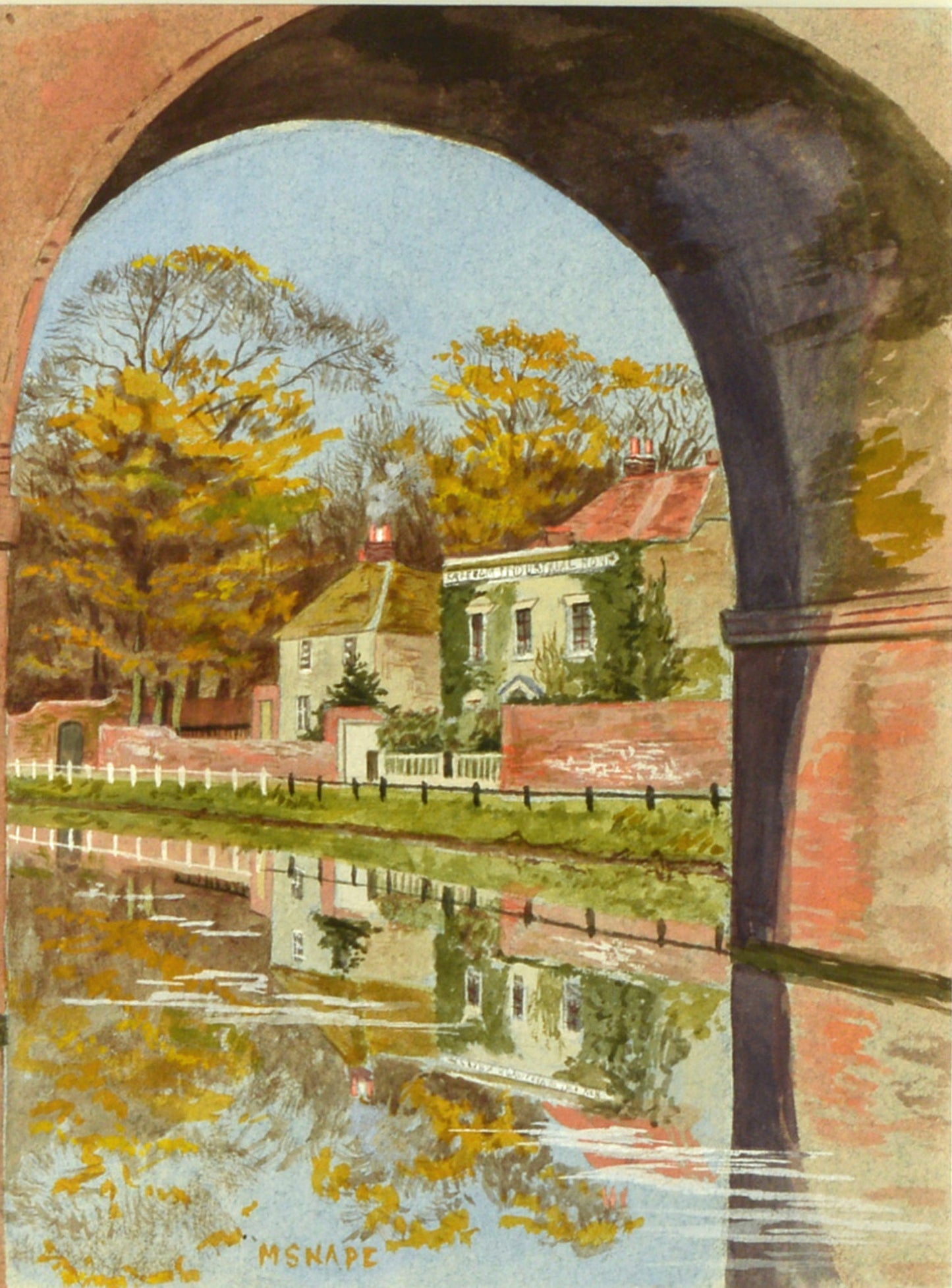 View of Fareham Industrial Home on Wallington Shore Road, painted by Martin Snape about 1900