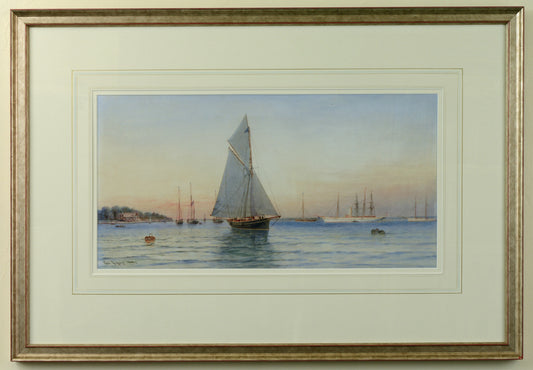 Yachts and shipping off Cowes by George Gregory
