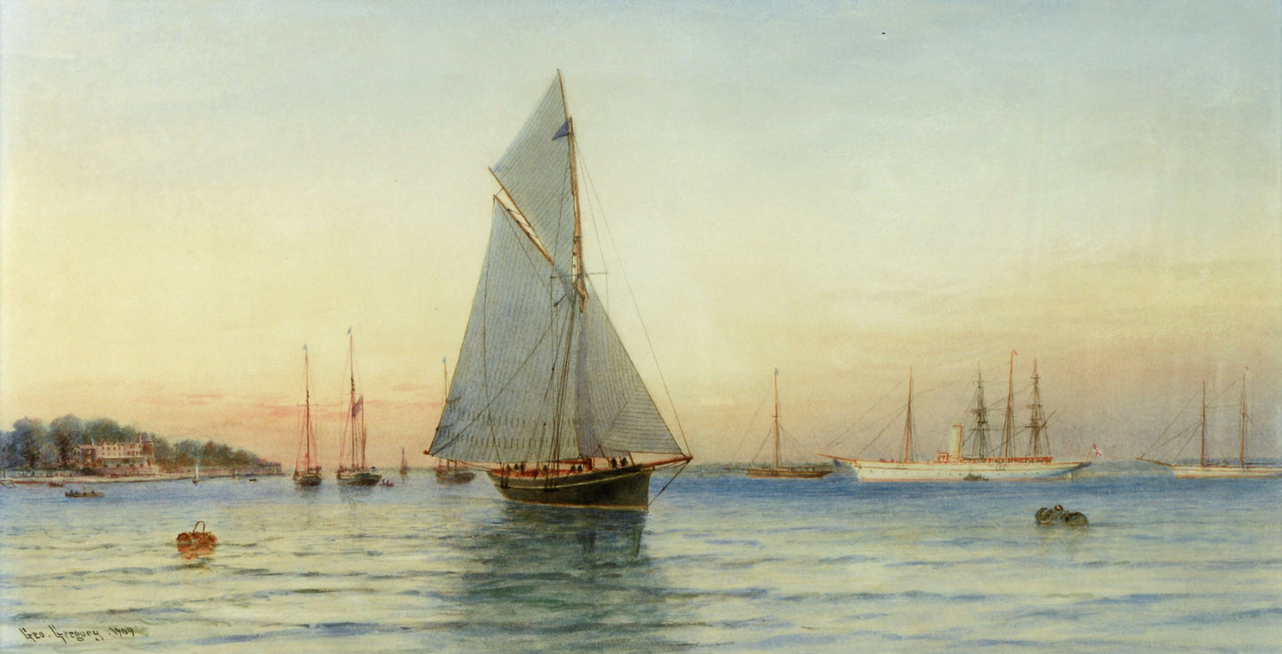 Yachts and shipping off Cowes by George Gregory