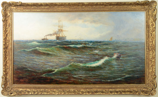 The Old St Vincent leaving Portsmouth on its Last Voyage by Thomas Hale-Sanders