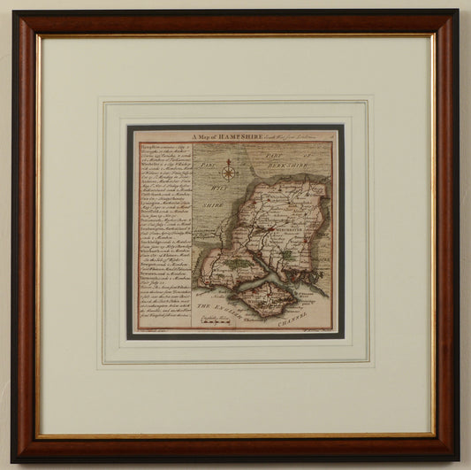 Map of Hampshire by Thomas Badeslade, published in 1742