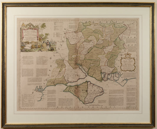 Antique Map of Hampshire by Thomas Kitchin