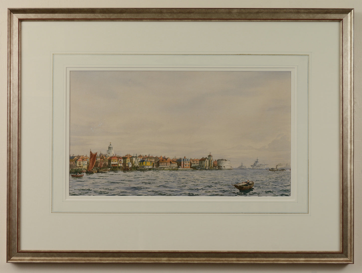 Old Portsmouth - Watercolour by Kenneth Yockney