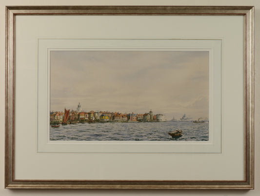 Old Portsmouth - Watercolour by Kenneth Yockney