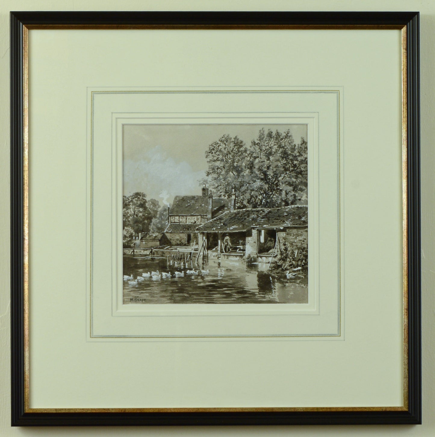 The Tannery, Wallington - watercolour by Martin Snape