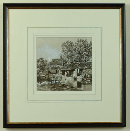 The Tannery, Wallington - watercolour by Martin Snape