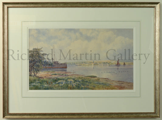 View of Portchester Castle from a watercolour by Martin Snape, painted about 1910