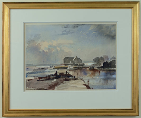 Birdham Pool near Chichester, West Sussex - Watercolour by Rowland Hilder