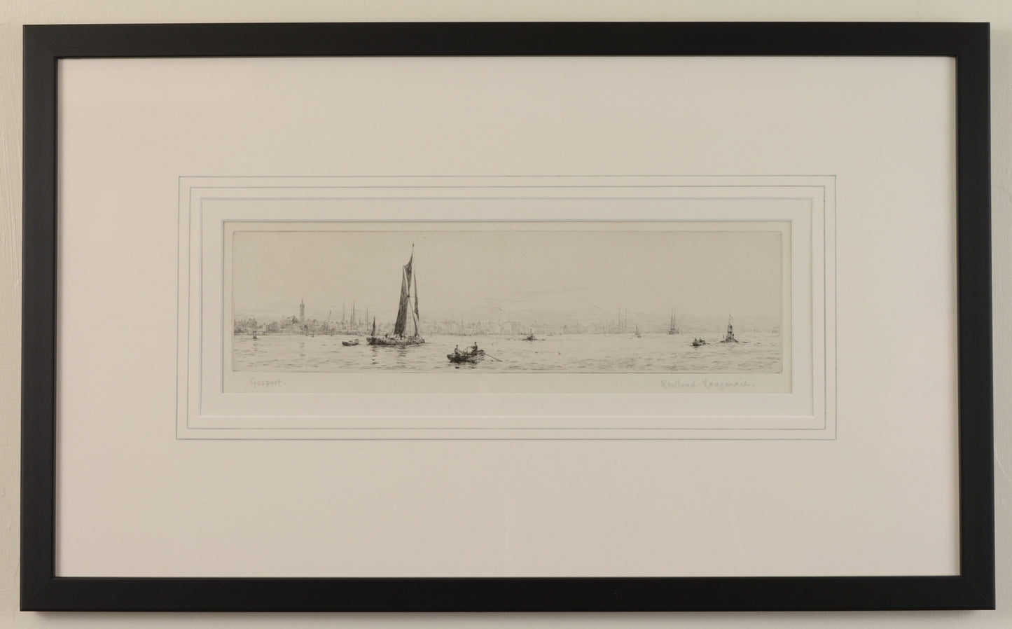 Gosport - Signed Etching by Rowland Langmaid