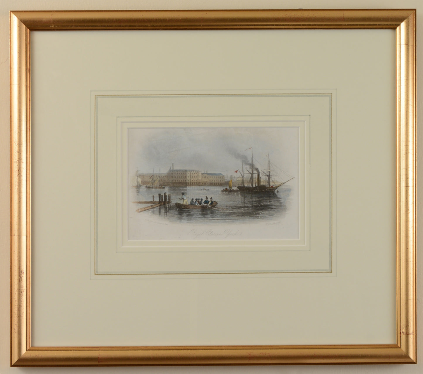 Royal Clarence Yard - Antique Engraving