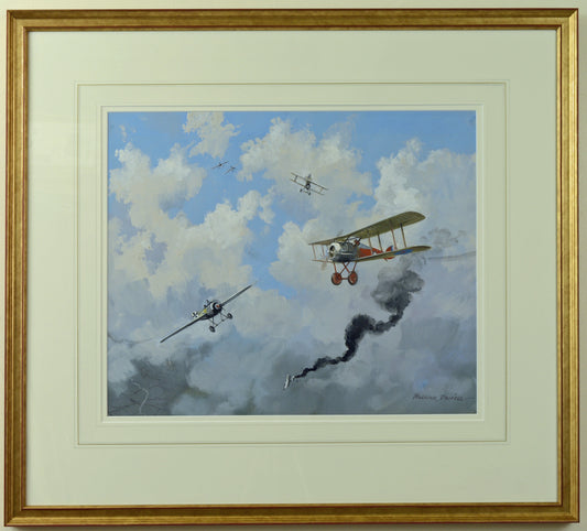 Sopwith Snipe in a dogfight by Roland Davies
