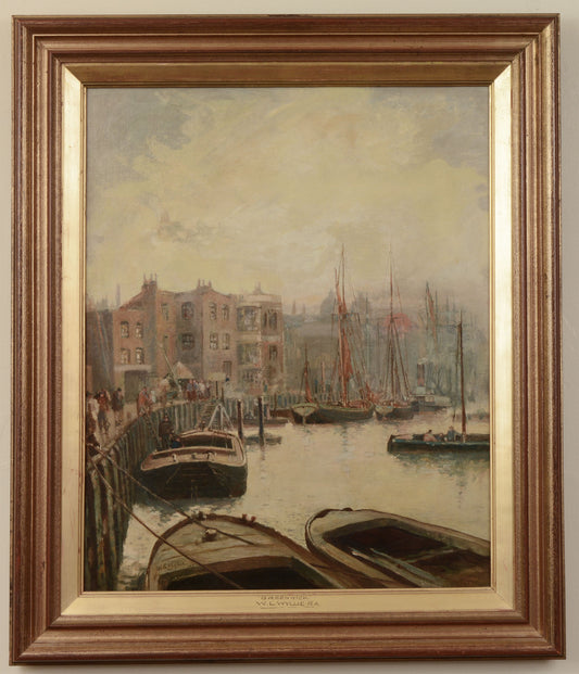 Greenwich - signed painting by W.L. Wyllie