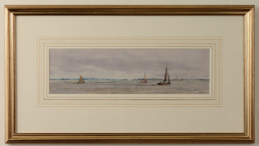 On the Elbe - signed watercolour by W.L. Wyllie