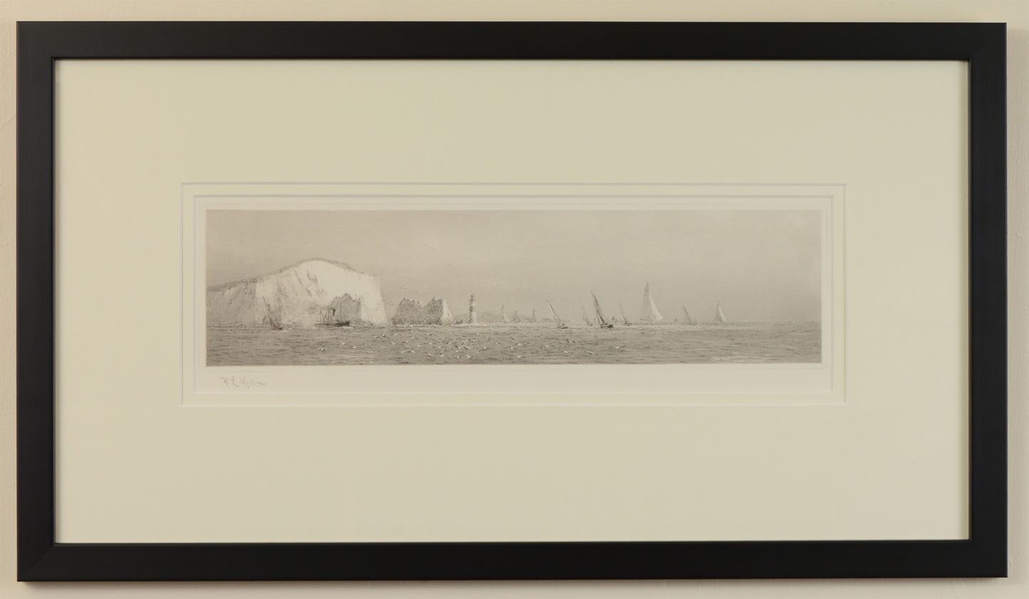 Racing Yachts off the Needles - Signed Etching by W.L. Wyllie