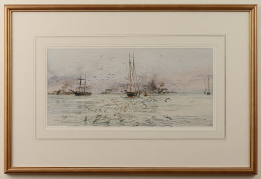 Rothesay Bay, Bute - signed watercolour by W.L. Wyllie