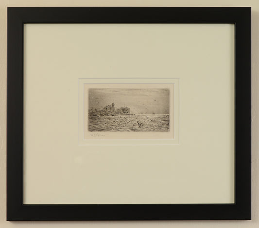 Tower House and The Round Tower - Signed Etching by W.L. Wyllie