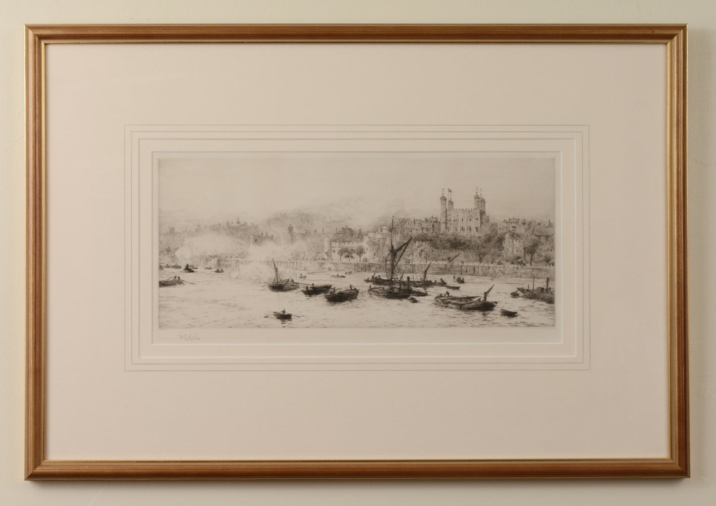 A Royal Salute, Tower of London - Signed Etching by W.L. Wyllie