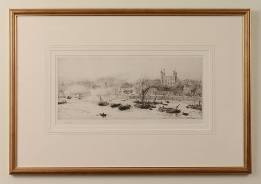 A Royal Salute, Tower of London - Signed Etching by W.L. Wyllie