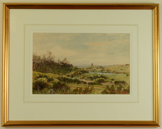 Watercolour of Elmore Lake, Lee-on-the-Solent by Martin Snape