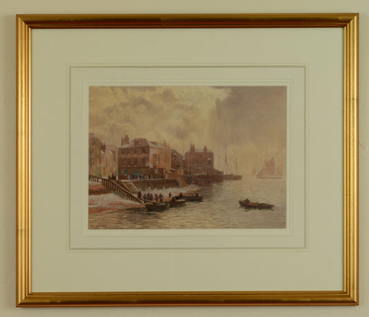 Watercolour of Point, Old Portsmouth by Martin Snape